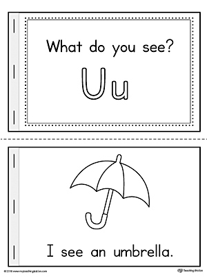 Short Letter U Words Printable Mini Book