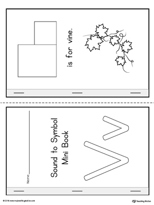 Letter V Cut and Paste Printable Mini Book