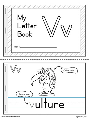 Letter V Mini Book Printable