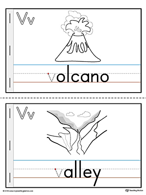 Letter V Printable MiniBook