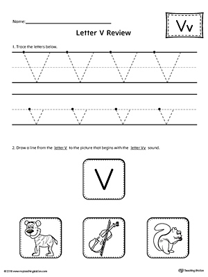 Letter V Review Worksheet