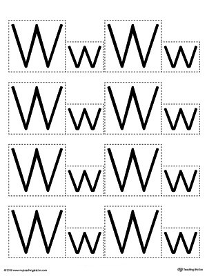 Letter W Cut-Paste MiniBook Letters