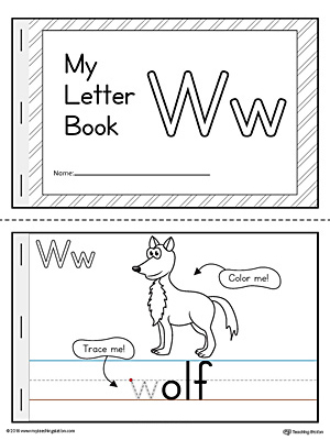 Letter W Mini Book Printable