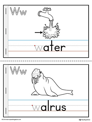 Letter W MiniBook Printable for Preschool