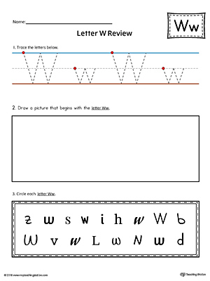 Letter W Practice Worksheet