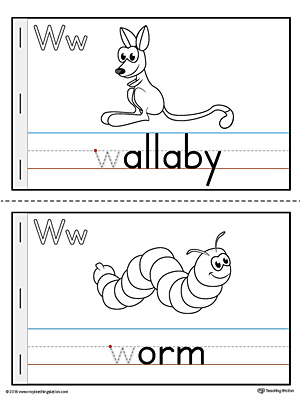 Letter W Printable MiniBook