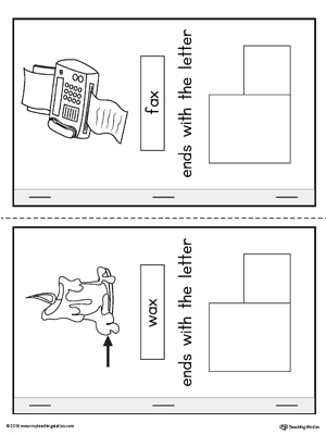 Letter X Cut-And-Paste Printable MiniBook for Preschool