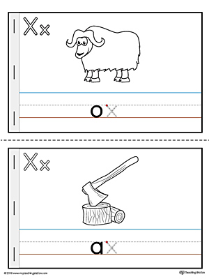 Letter X MiniBook Printable for Preschool