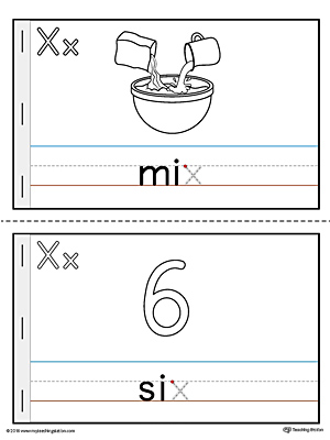 Letter X Printable MiniBook