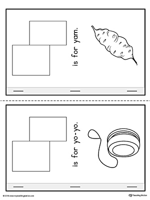 Letter Y Cut-And-Paste Printable MiniBook for Preschool