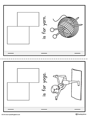 Letter Y Cut-And-Paste Printable MiniBook for Kindergarten