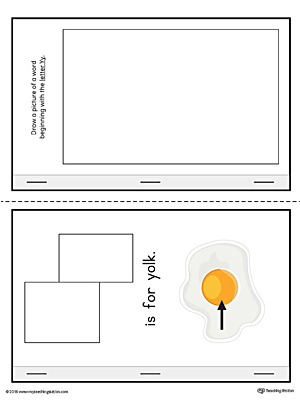 Letter Y Cut-Paste MiniBook in Color