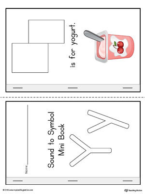 Letter Y Cut-And-Paste Printable Mini Book (Color)