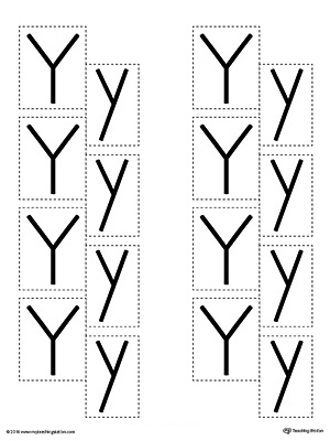 Letter Y Cut-Paste MiniBook Letters