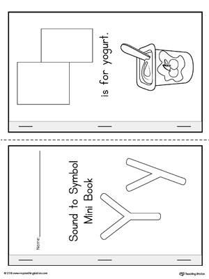 Letter Y Cut and Paste Printable Mini Book