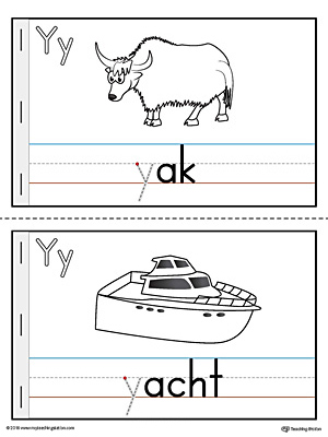 Letter Y Mini Book for Kindergarten