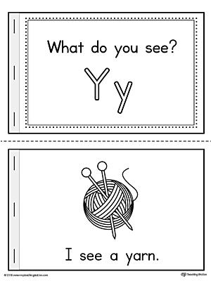Letter Y Words Printable Mini Book