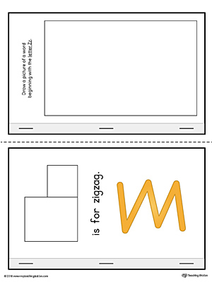 Letter Z Cut-Paste MiniBook in Color