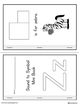 Letter Z Cut-And-Paste Printable Mini Book (Color)