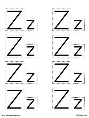 Letter Z Cut-Paste MiniBook Letters