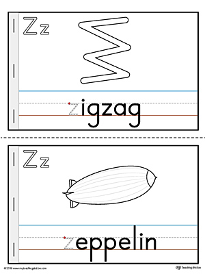 Letter Z Printable MiniBook