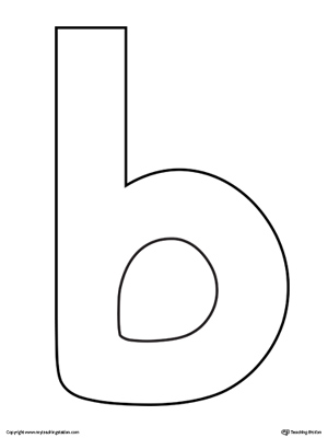 Lowercase Letter B Template Printable