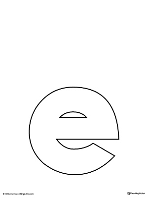 Free Printable Uppercase Letter E Template – Simple Mom Project