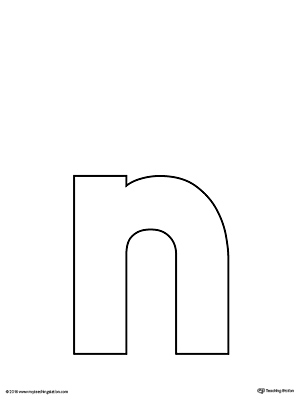 Lowercase Letter N Template Printable