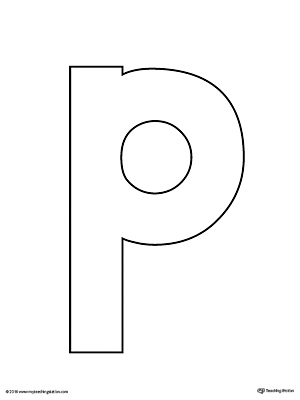 Lowercase Letter P Template Printable