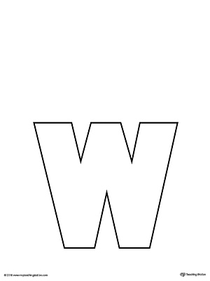 lowercase letter w template printable myteachingstationcom