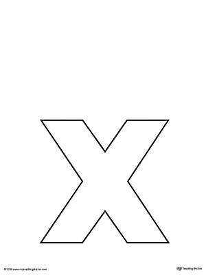 Lowercase Letter X Template Printable