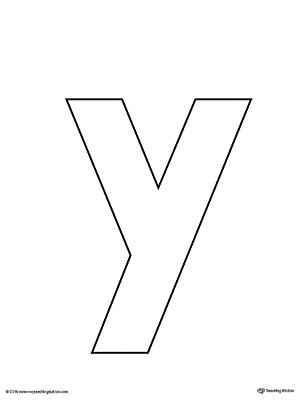 Lowercase Letter Y Template Printable