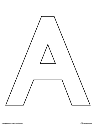 Uppercase Letter A Color-by-Letter Worksheet | MyTeachingStation.com