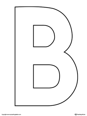 Uppercase Letter B Template Printable  MyTeachingStation.com