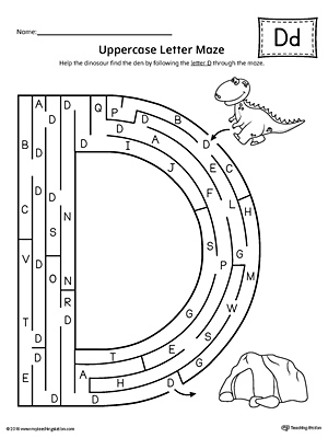 The Uppercase Letter D Maze is an excellent worksheet for your preschooler or kindergartener to practice identifying the letters of the alphabet.