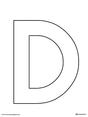 Uppercase Letter D Template Printable | MyTeachingStation.com