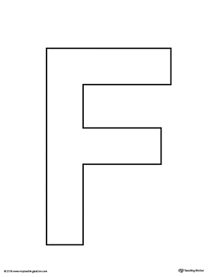 Uppercase Letter F Template Printable