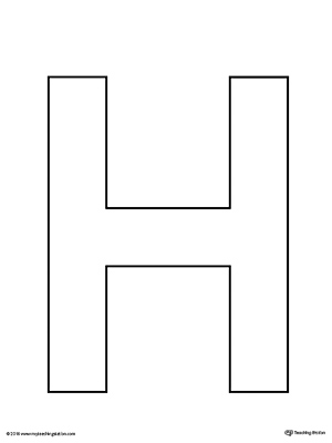 Uppercase Letter H Template Printable | MyTeachingStation.com