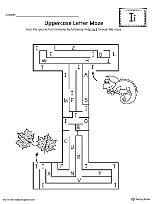 The Uppercase Letter I Maze is an excellent worksheet for your preschooler or kindergartener to practice identifying the letters of the alphabet.