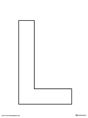 Uppercase Letter L Template Printable | MyTeachingStation.com