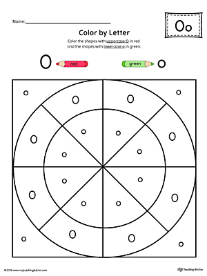 The Uppercase Letter O Color-by-Letter Worksheet will help your child identify the letters of the alphabet and discover colors and shapes.