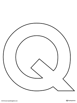 Uppercase Letter Q Template Printable | MyTeachingStation.com