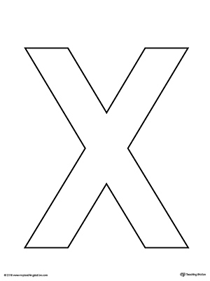 Uppercase Letter X Template Printable | MyTeachingStation.com