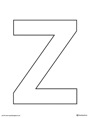 uppercase letter z template printable myteachingstation com