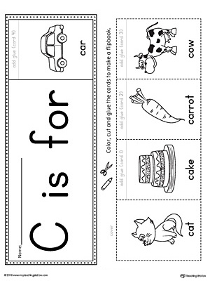 Letter C Beginning Sound Flipbook Printable | MyTeachingStation.com