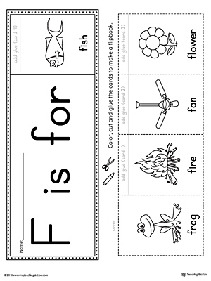 Letter F Beginning Sound Flipbook Printable