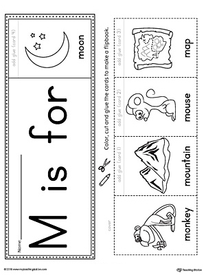 Letter M Beginning Sound Flipbook Printable