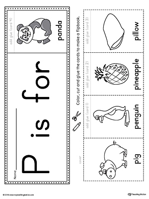 Letter P Beginning Sound Flipbook Printable