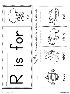 Letter R Beginning Sound Flipbook Printable