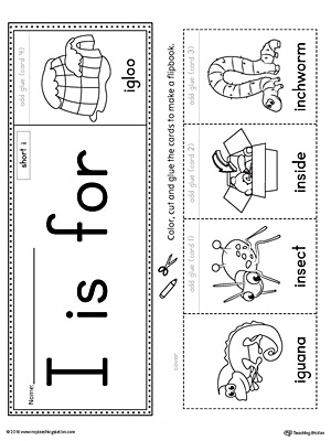 Short Letter I Beginning Sound Flipbook Printable | MyTeachingStation.com